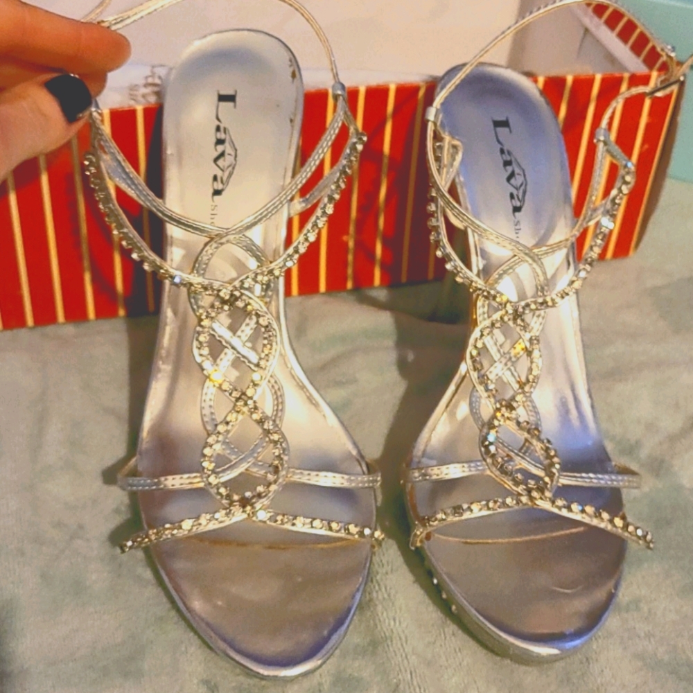 Silver heels